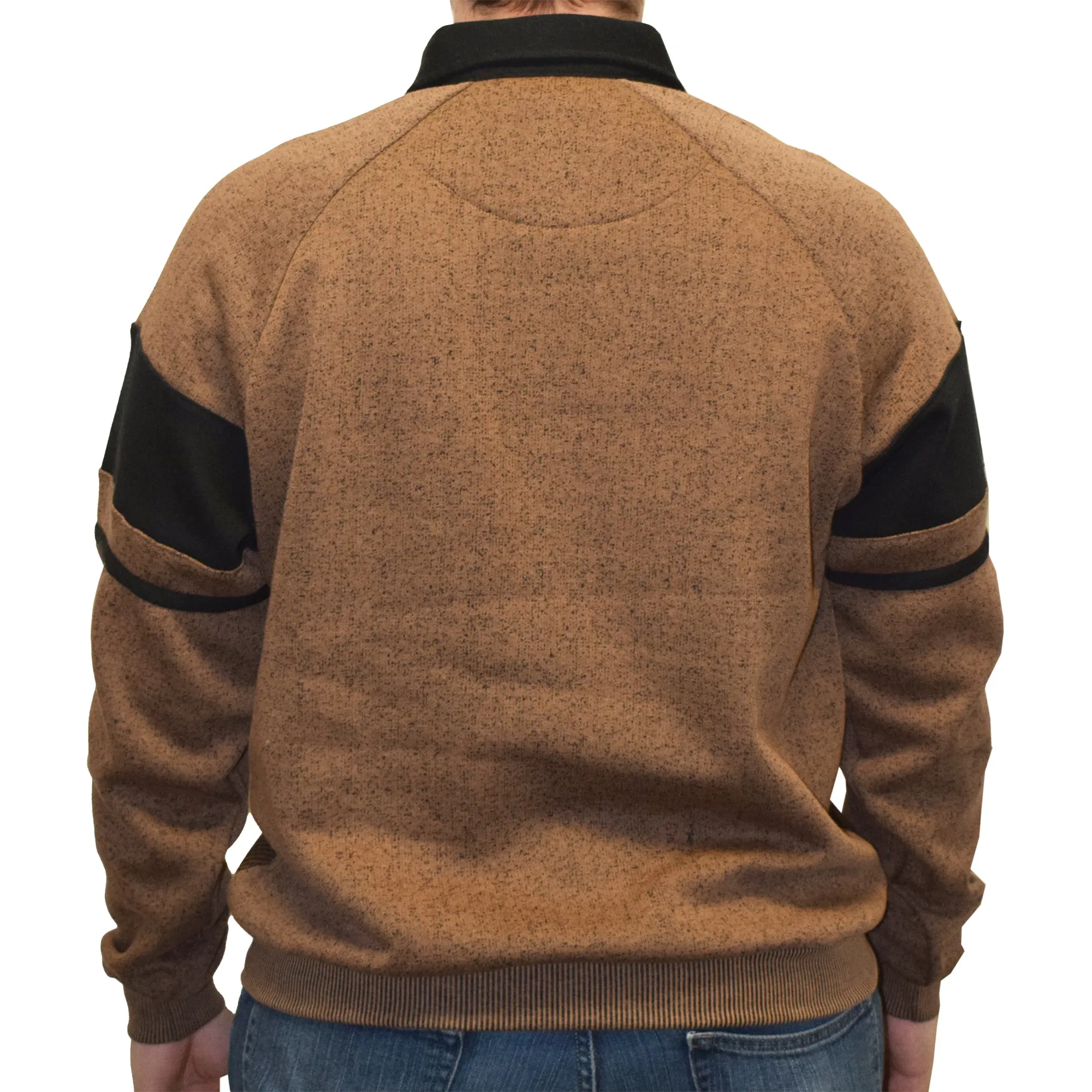 Big and Tall Two-Tone Banded Bottom Shirt - Bronze by Palmland Classics (Style 6094-169B)