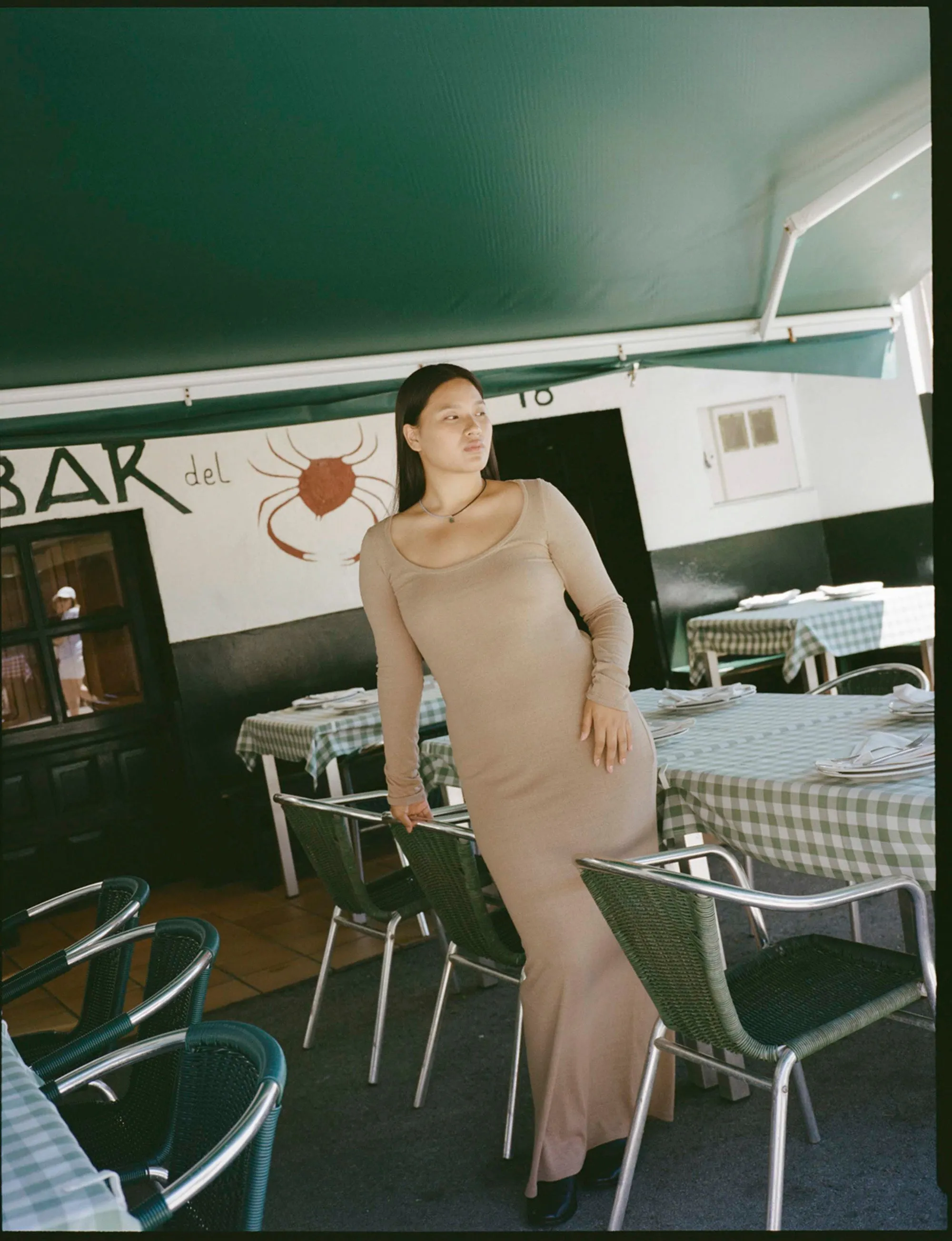Claudia Dress, Regen Silk Noil Jersey, Tea