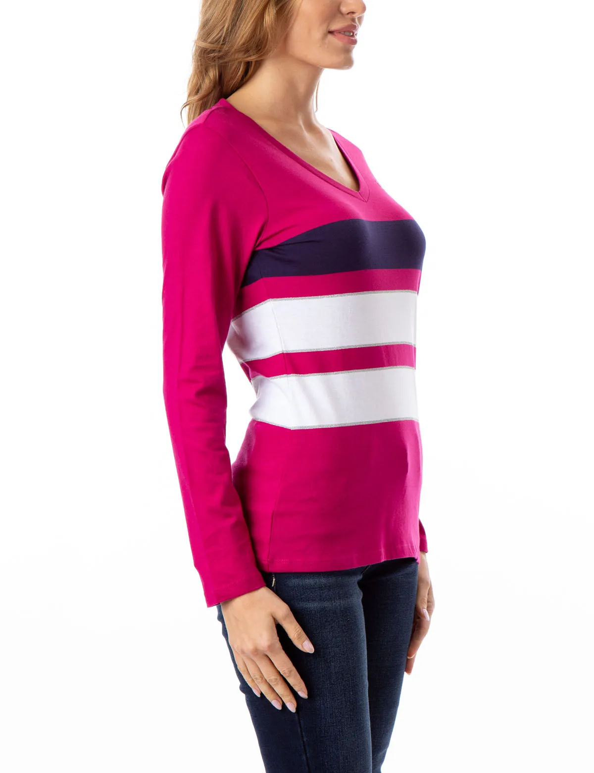 COMBO STRIPE LONG SLEEVE T-SHIRT