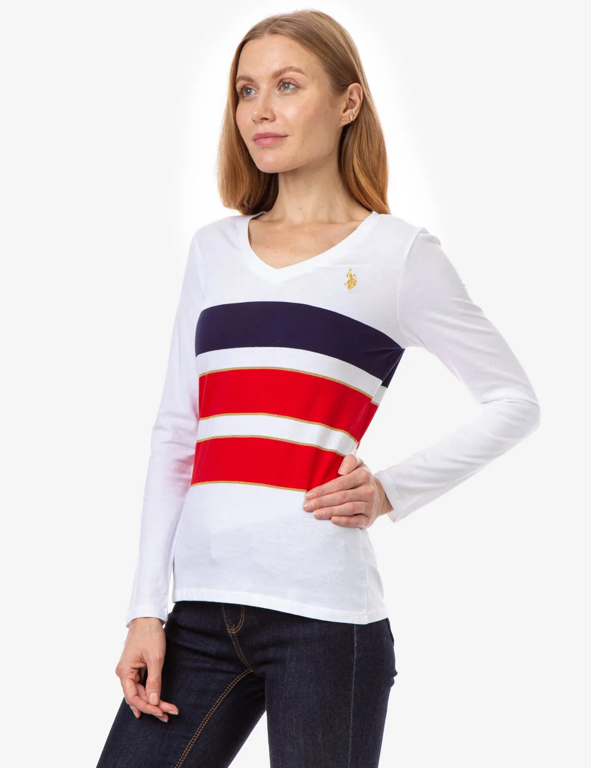 COMBO STRIPE LONG SLEEVE T-SHIRT