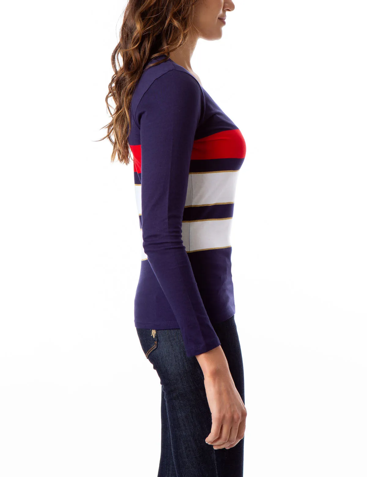 COMBO STRIPE LONG SLEEVE T-SHIRT