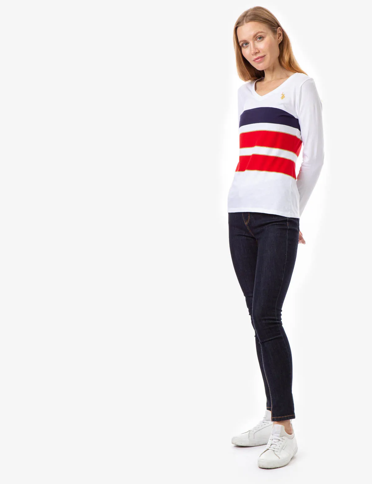 COMBO STRIPE LONG SLEEVE T-SHIRT