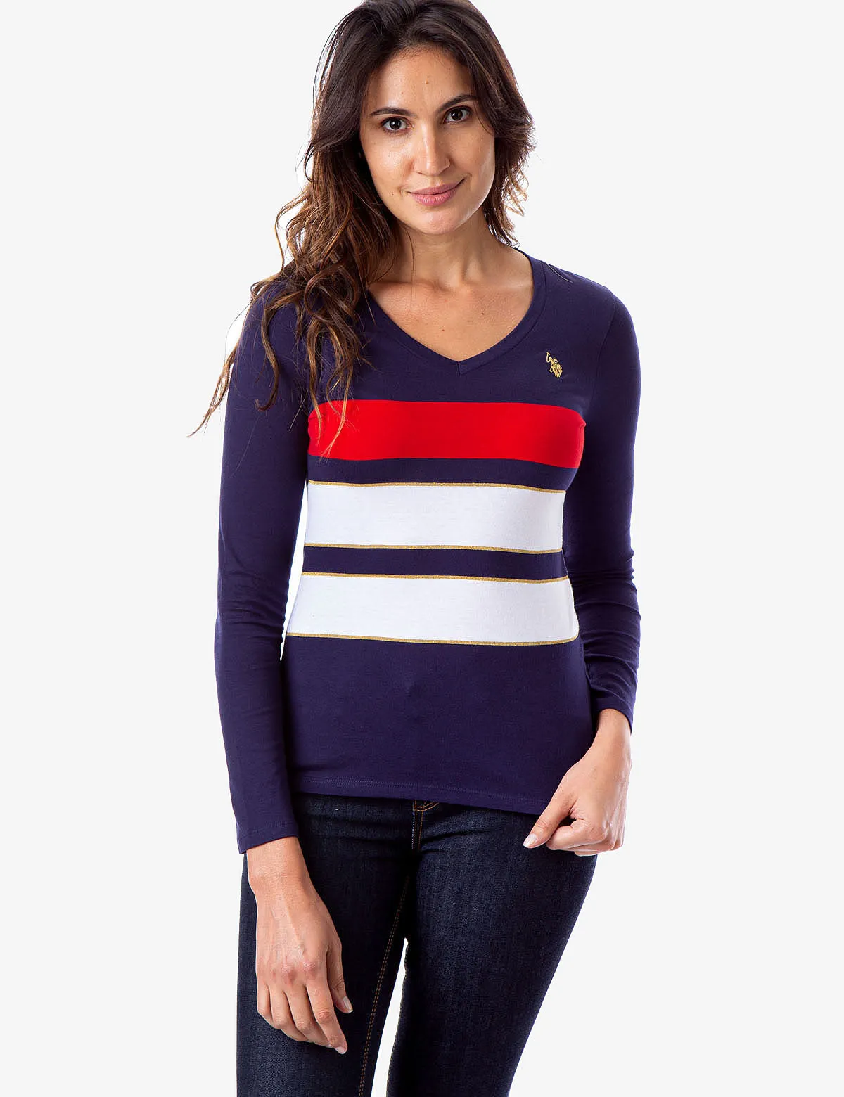 COMBO STRIPE LONG SLEEVE T-SHIRT