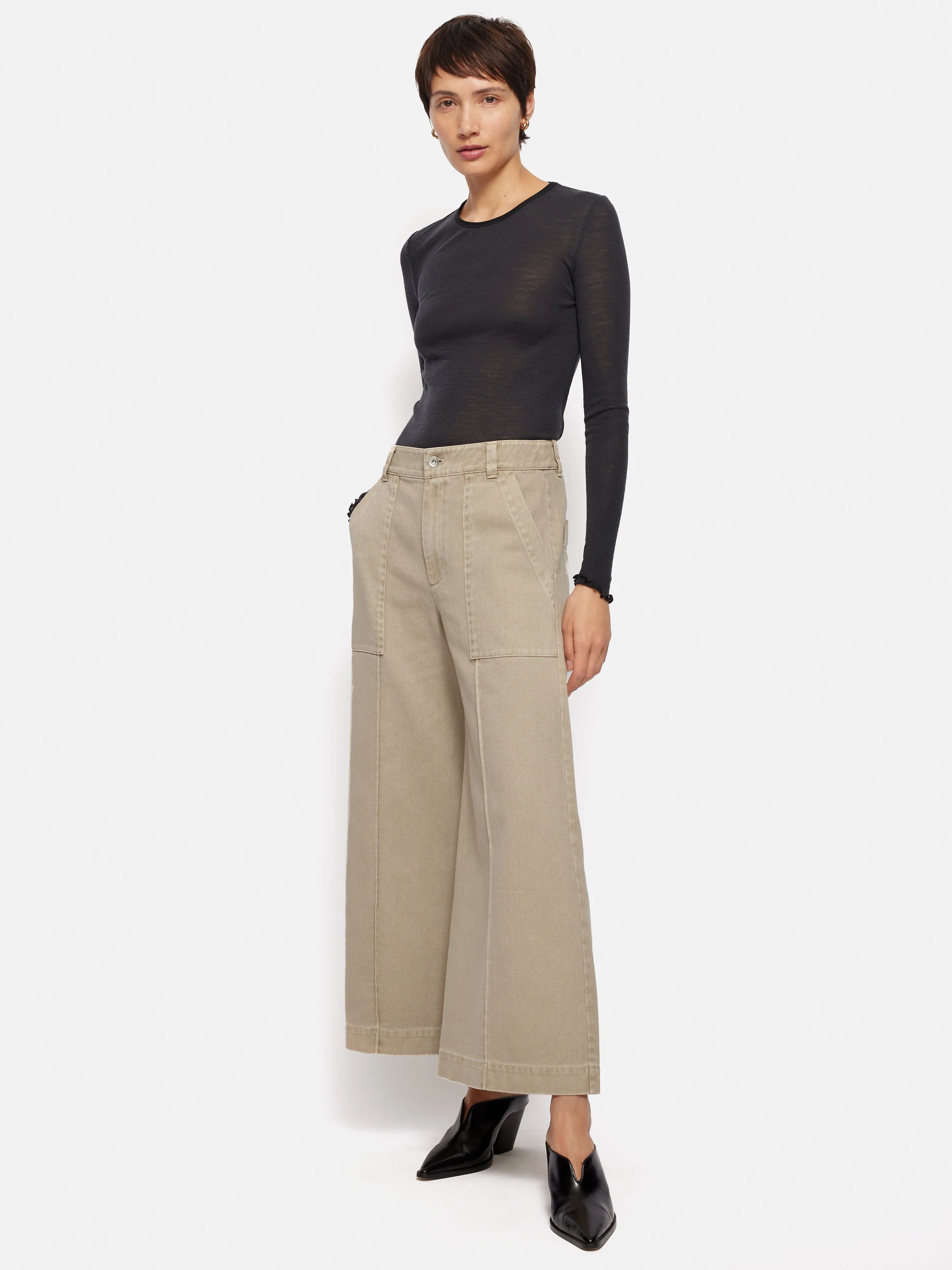Denim Sailor Trouser | Brown