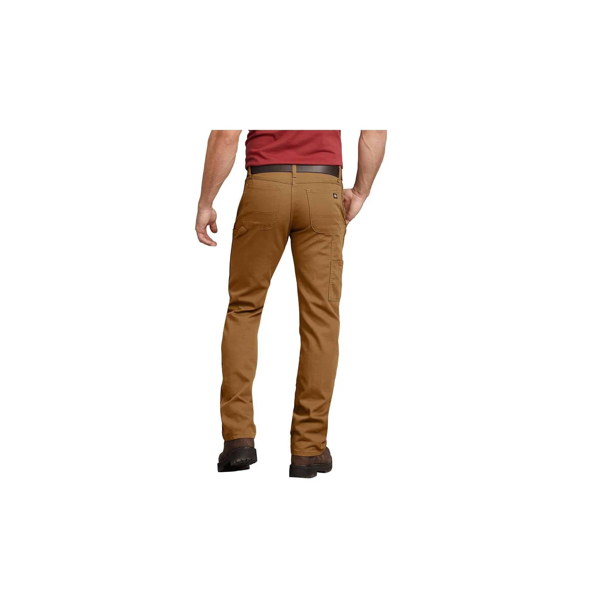 Dickies Flex Regular Fit Straight Leg Carpenter Pants Stonewashed Brown Duck