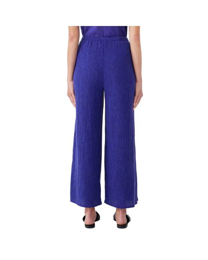 Eileen Fisher Woven Plisse Wide Leg Pants