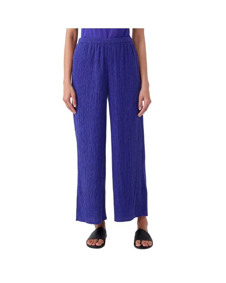 Eileen Fisher Woven Plisse Wide Leg Pants
