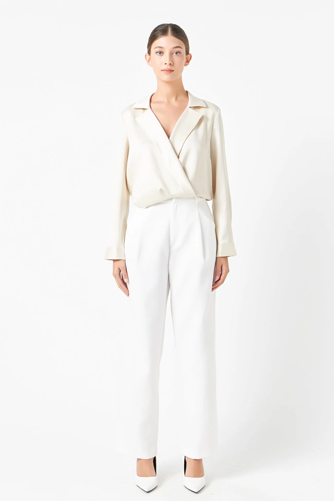 Endless Rose - Wrapped Satin Blouse