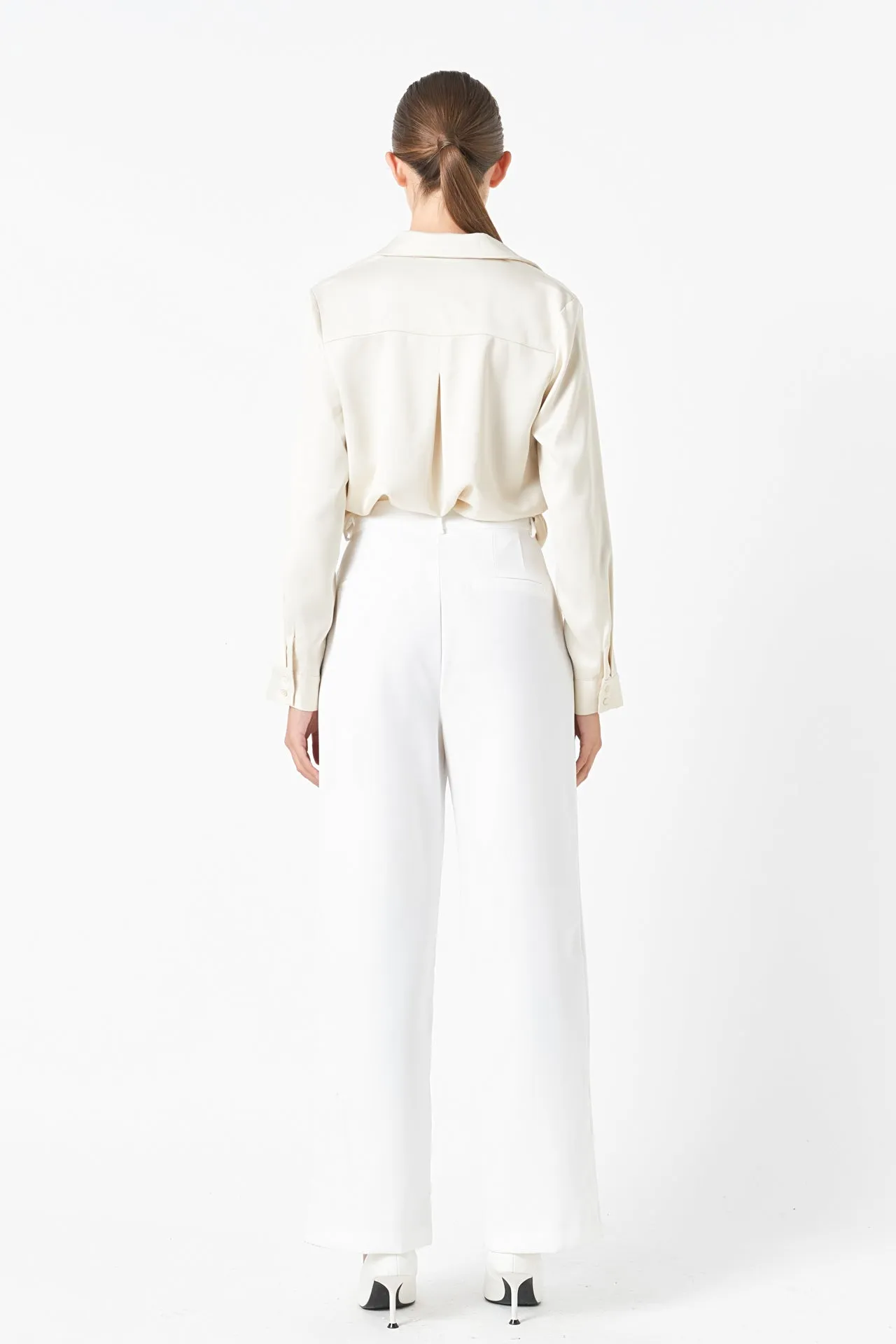Endless Rose - Wrapped Satin Blouse