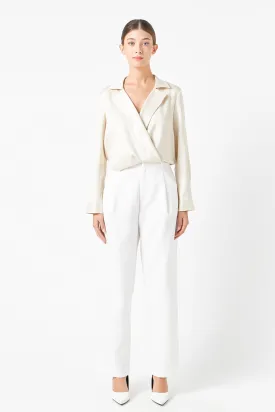 Endless Rose - Wrapped Satin Blouse
