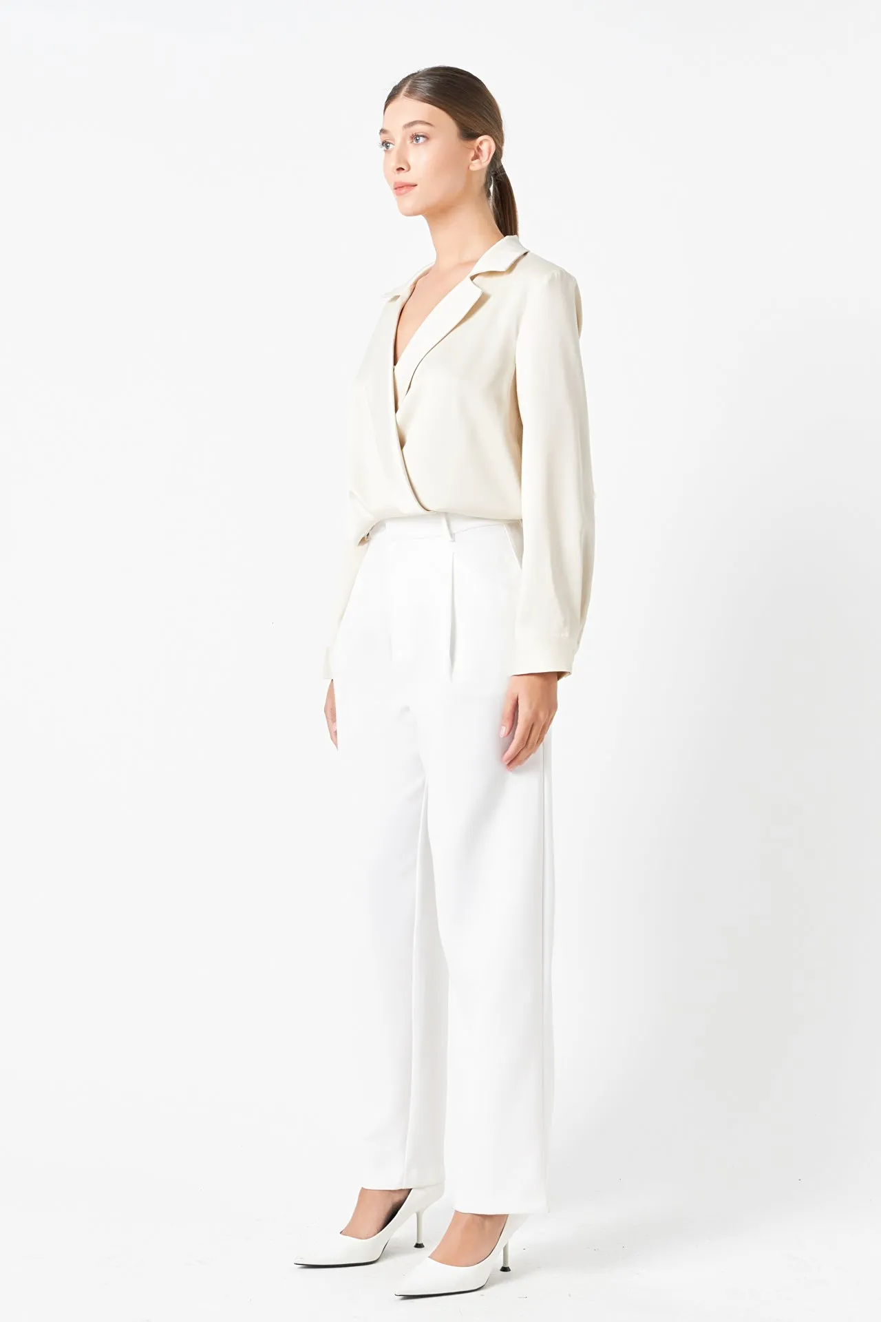 Endless Rose - Wrapped Satin Blouse