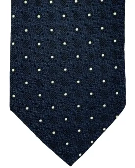 Ermenegildo Zegna Tie Midnight Blue Maroon Silver - Trecapi