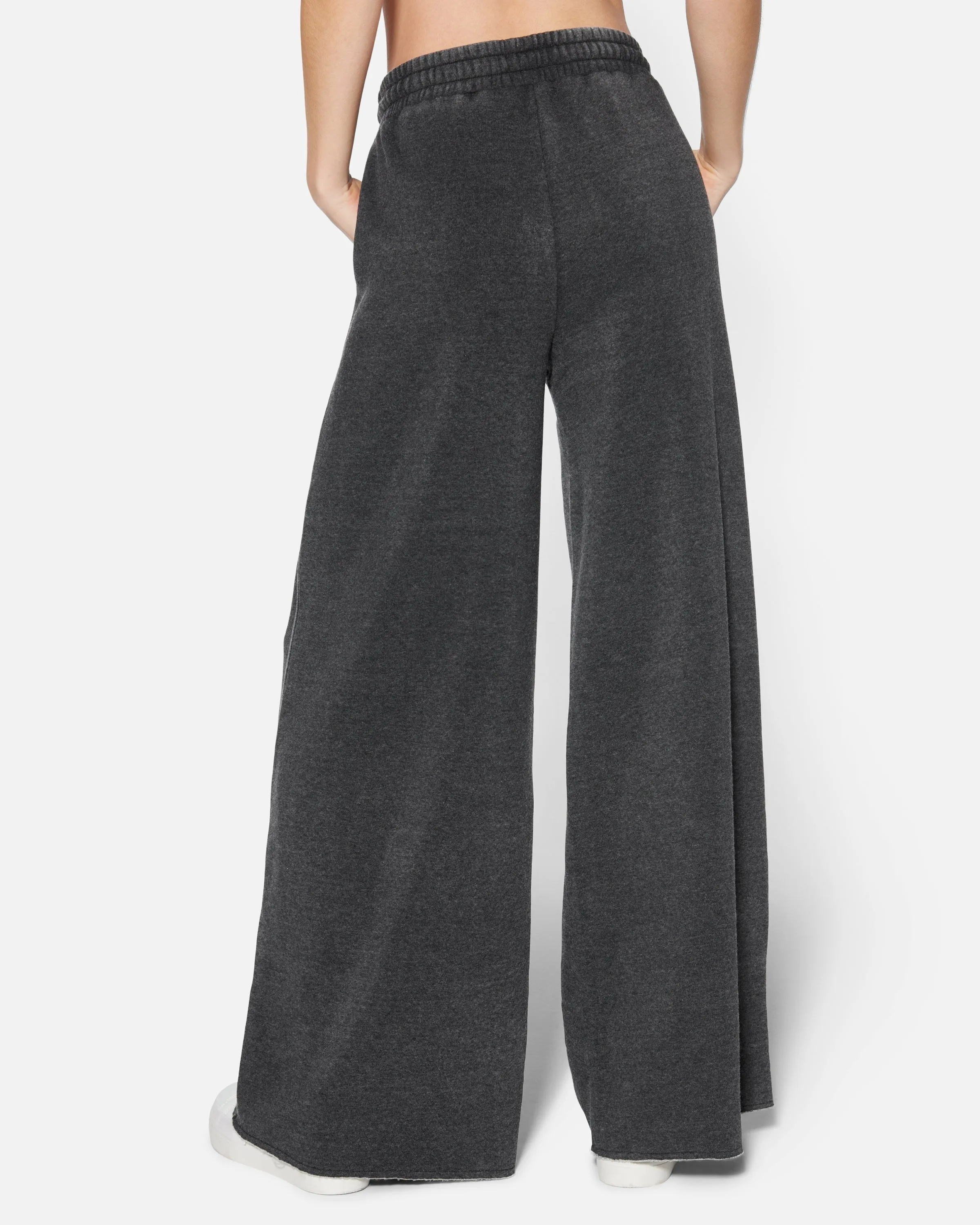Essential Burnout Fleece Wide Leg Pant With Pockets