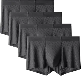 Evankin Mens Ice Silk Mesh Boxer Briefs Breathable Cool Underwear Low Rise Stretch Boxers