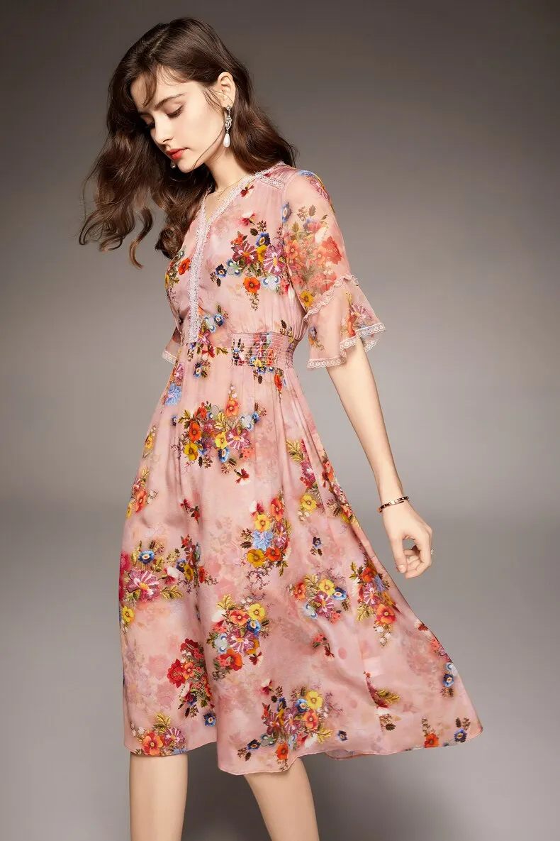 FashionSierra - 100% Natural Silk Women's Dresses