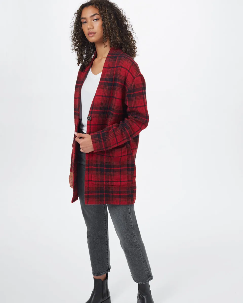 Flannel Cocoon Cardigan