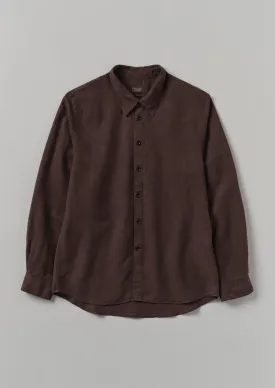 Garment Dyed Point Collar Shirt | Deep Burgundy