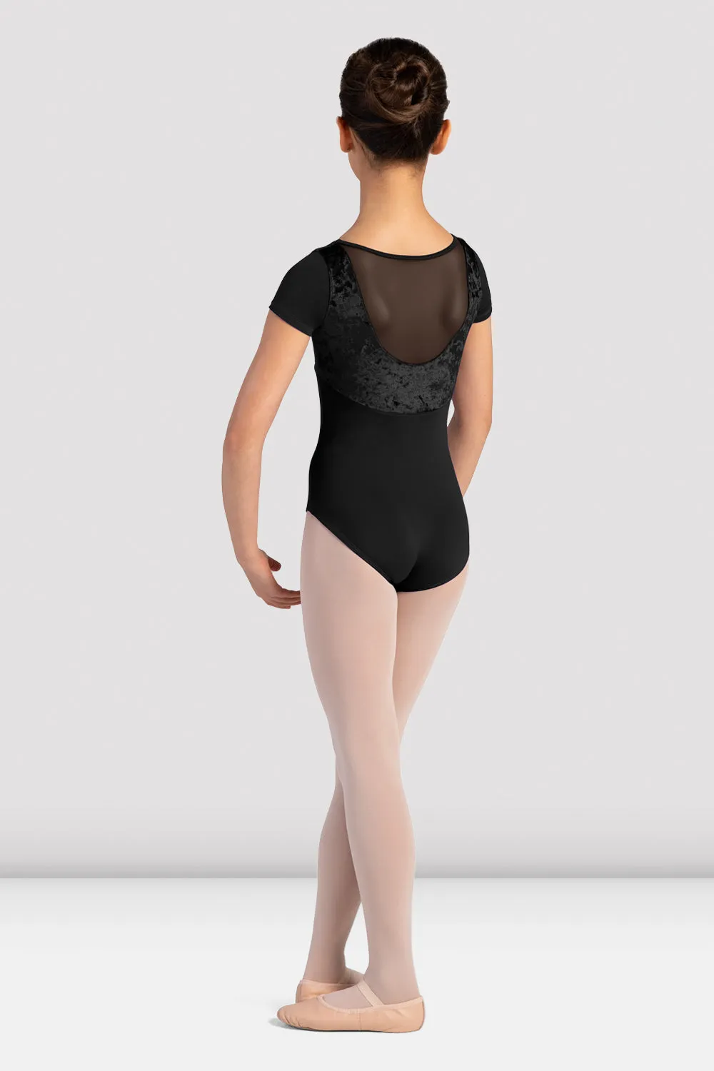 Girls Andie Velvet Cap Sleeve Leotard