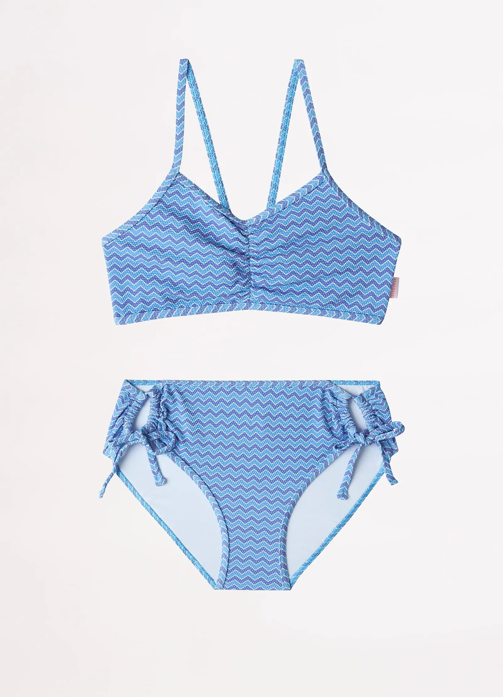 Girls Vanuatu Tie Feature Bikini  - Zig Zag