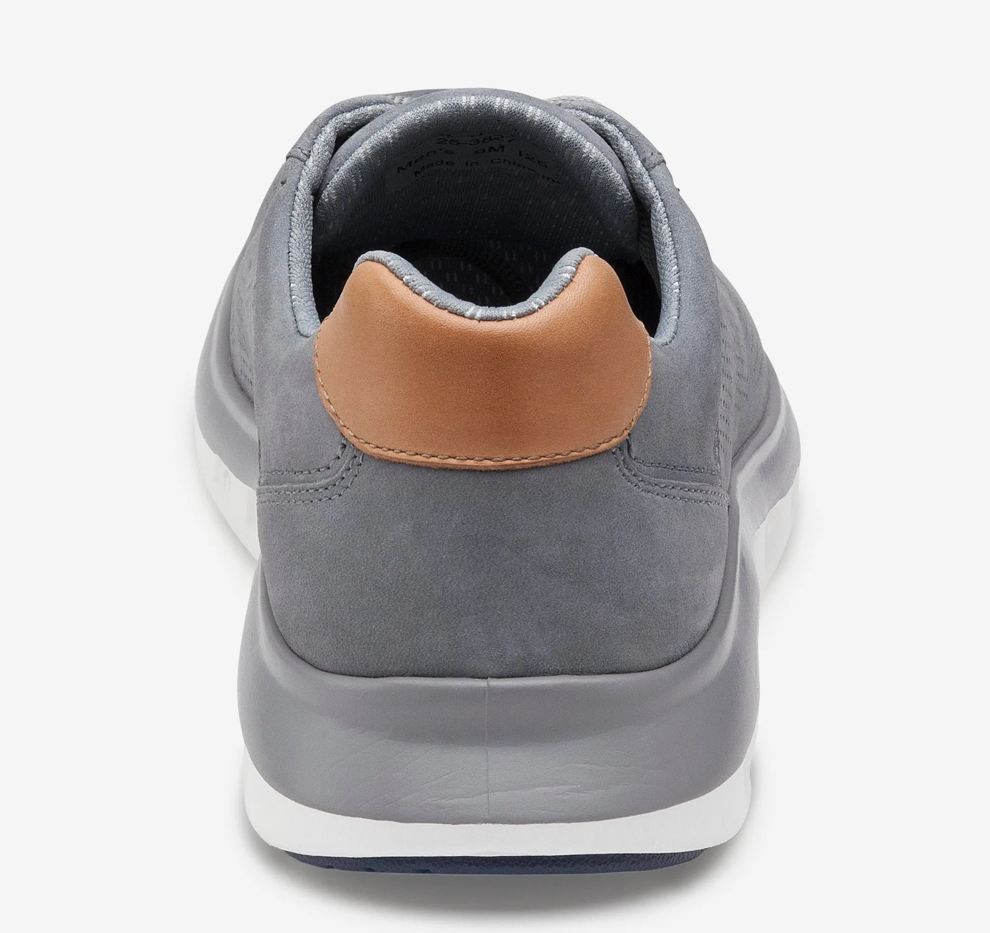 Johnston & Murphy Mens Active U-Throat Shoes in Gray Nubuck Leather