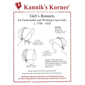 Kannik's Korner Girl's Bonnets-FEWER THAN 5 REMAINING