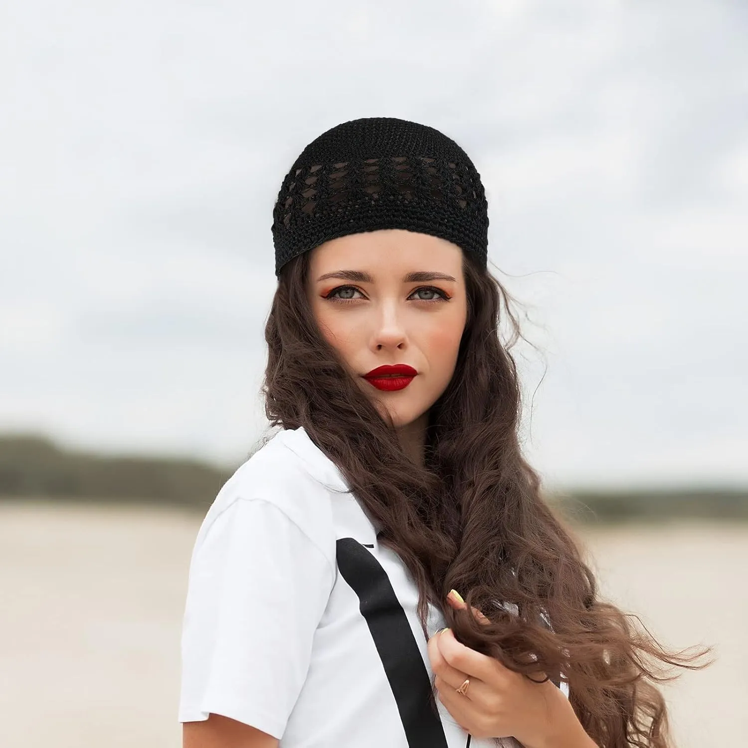 Kufi Hat for Men Knit Kufi Cap Crochet Beanie Skull Beanie for Men Women
