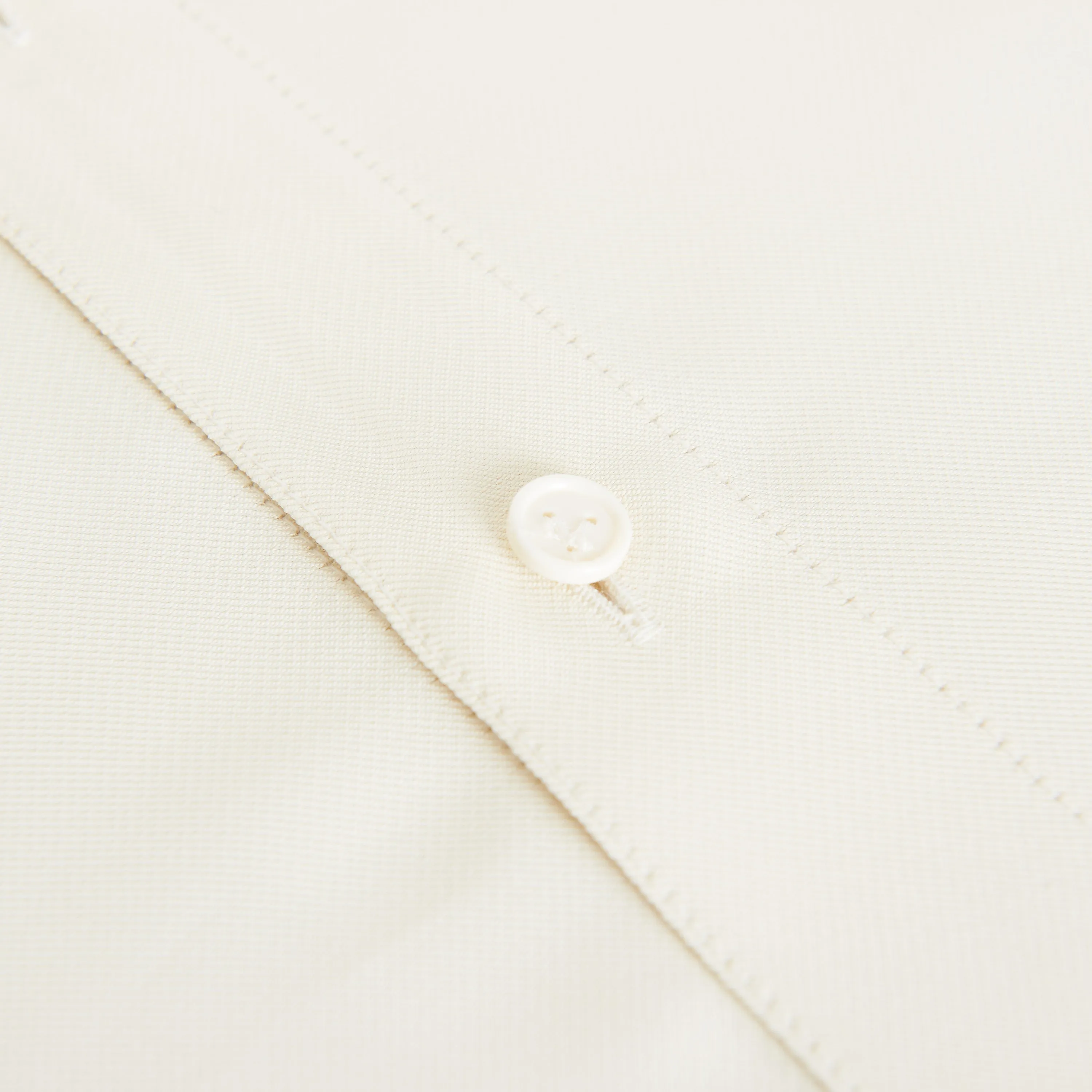 Longsleeve Shirt In Seasalt Beige Viscose & Silk Mix Fluid Twill