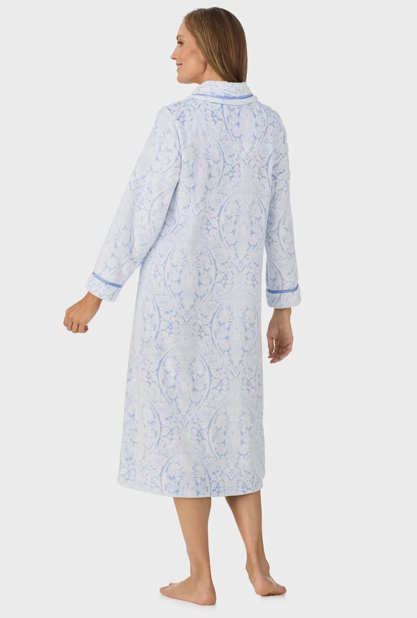 Malibu Damask Zipper Robe