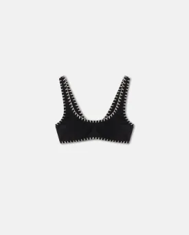 Malti - Crochet Bikini Top - Black