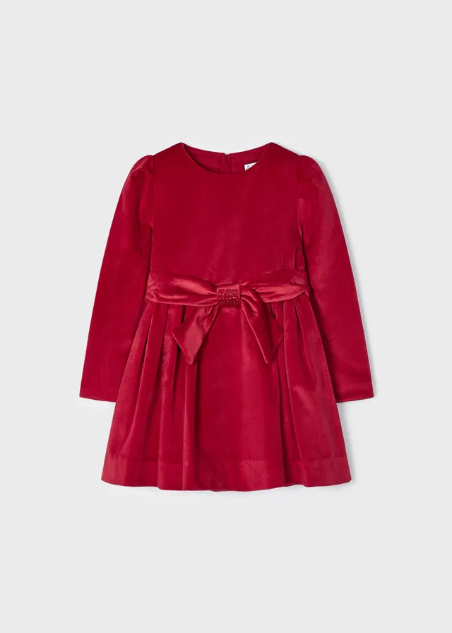 Mayoral 4917 074 - Red Velvet Dress