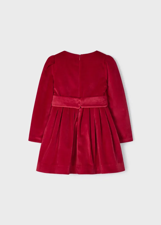 Mayoral 4917 074 - Red Velvet Dress