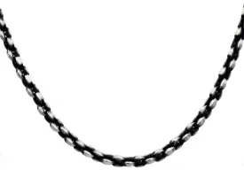 Mens Antique Styled Stainless Steel Link Chain Necklace