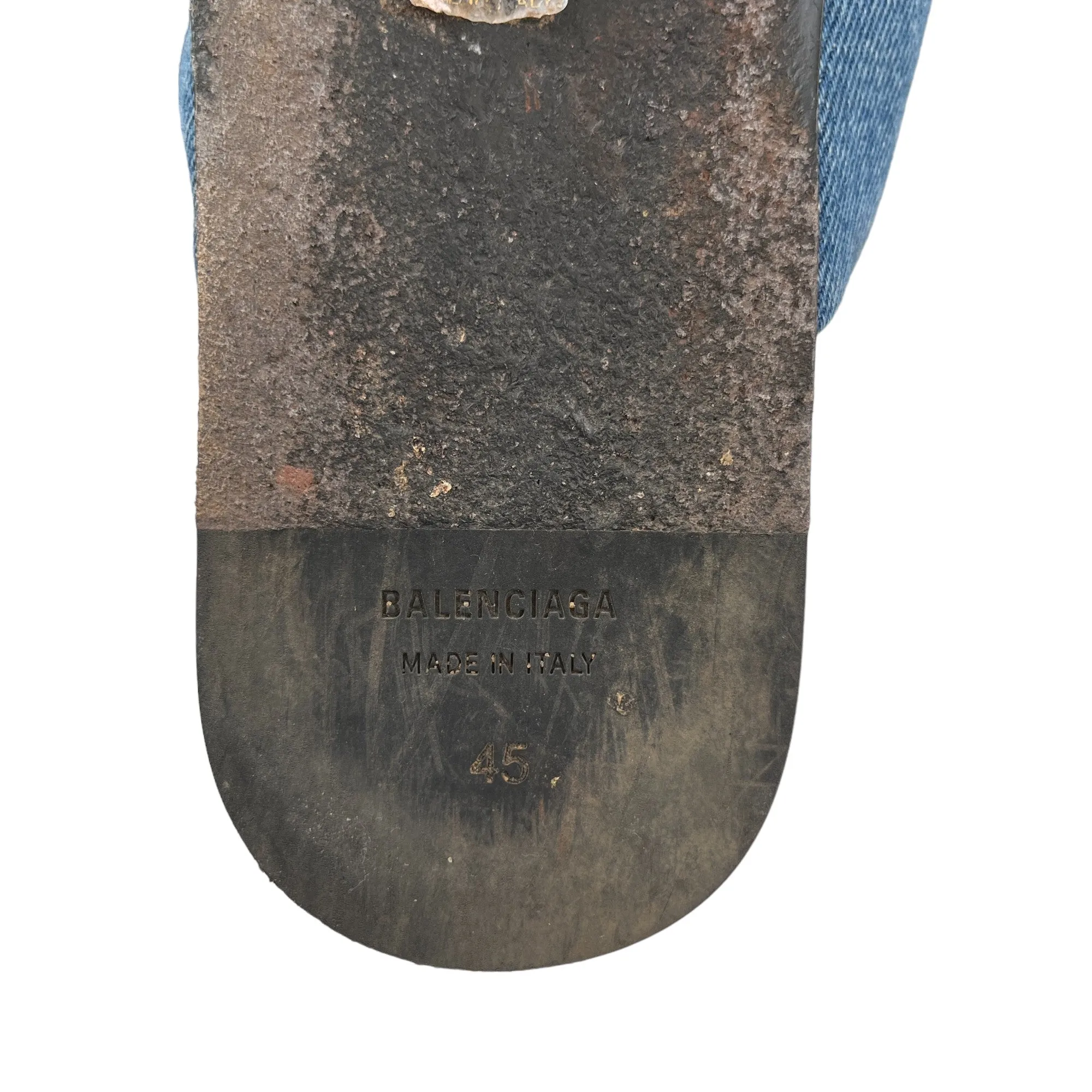 Men's Bb Denim Slides Blue Size EU 45 / UK 11