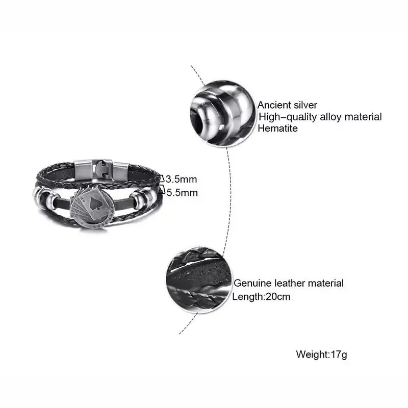 Mens Bracelet - Vintage Playing Cards