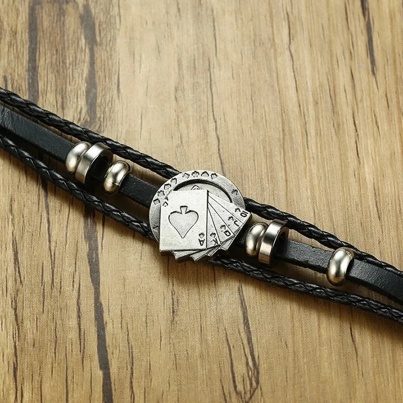 Mens Bracelet - Vintage Playing Cards