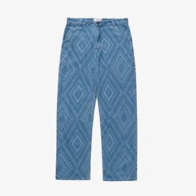 Premium Quality Mens Diamond Decorated Denim Pants in Indigo