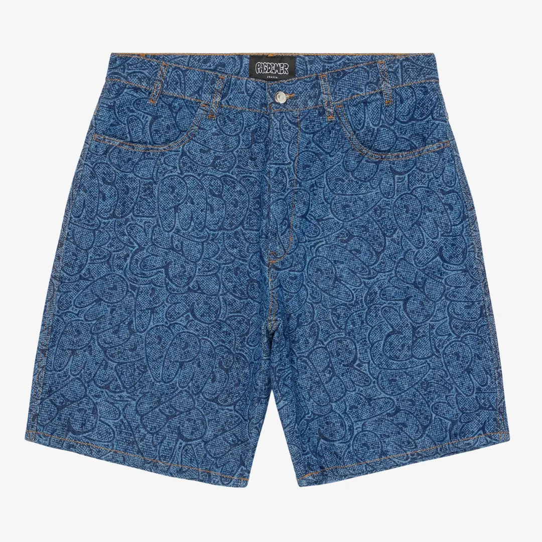 mens pas de mer logo shorts (blue)