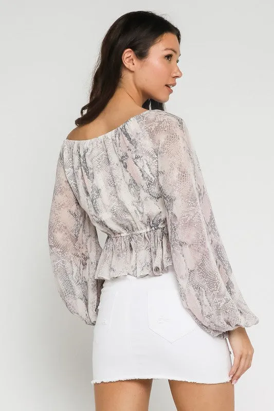 OFF SHOULDER TWIST BLOUSE