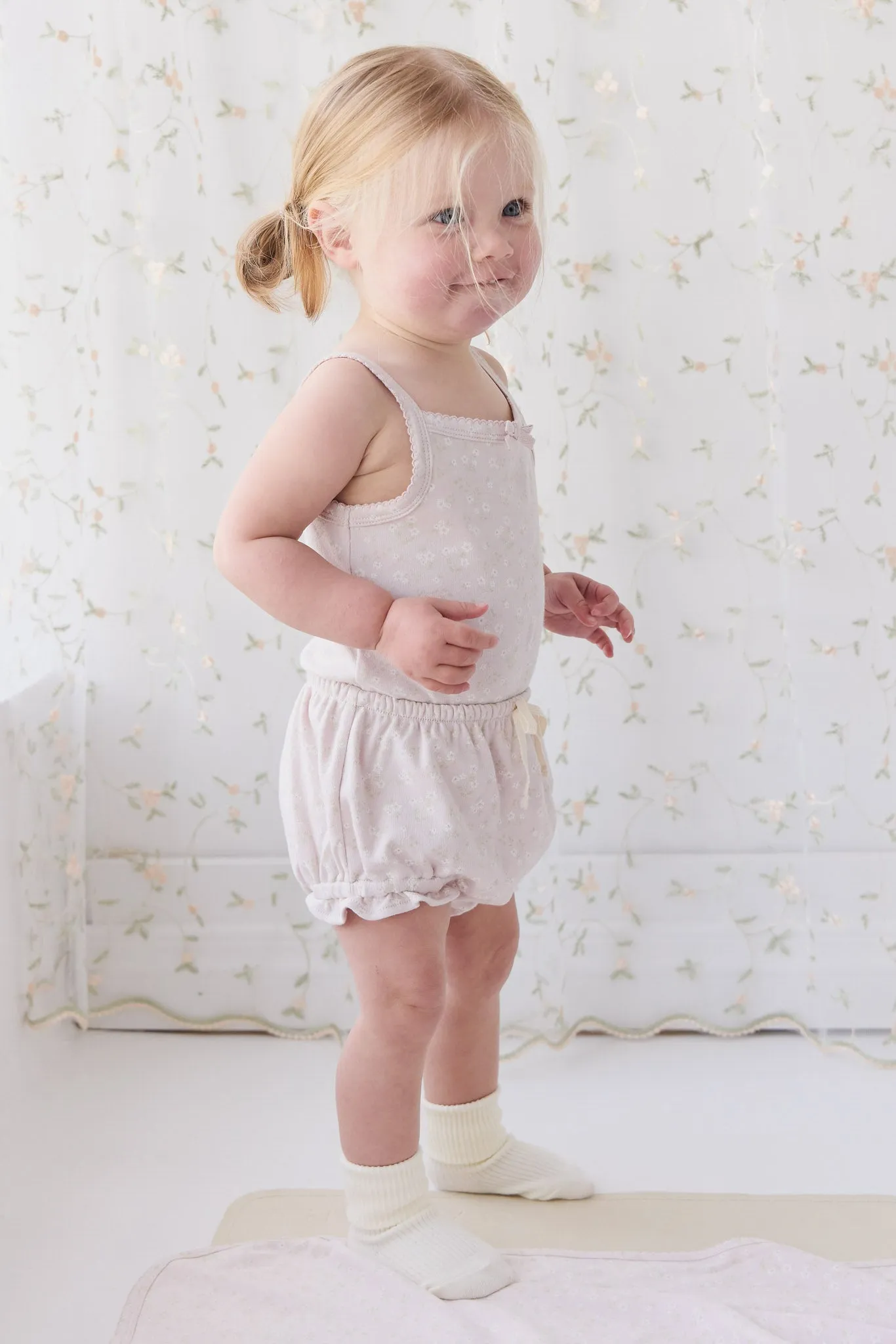Organic Cotton Frill Bloomer - Addie Lilac
