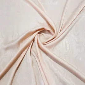 Peach Pink Floral Satin Fabric