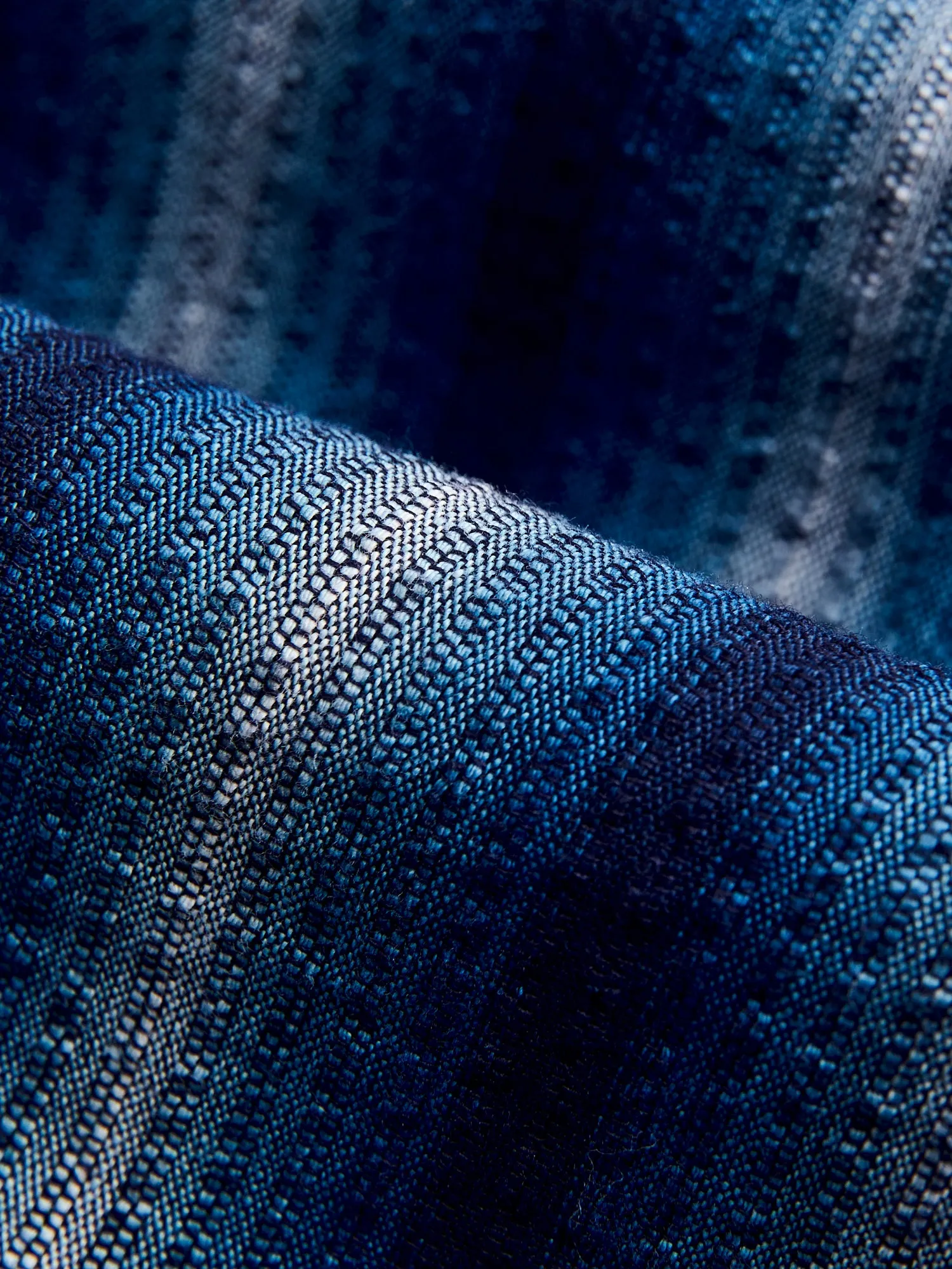 "Awa-Ai" Long Sleeve Shirt in Indigo Shijira Stripe