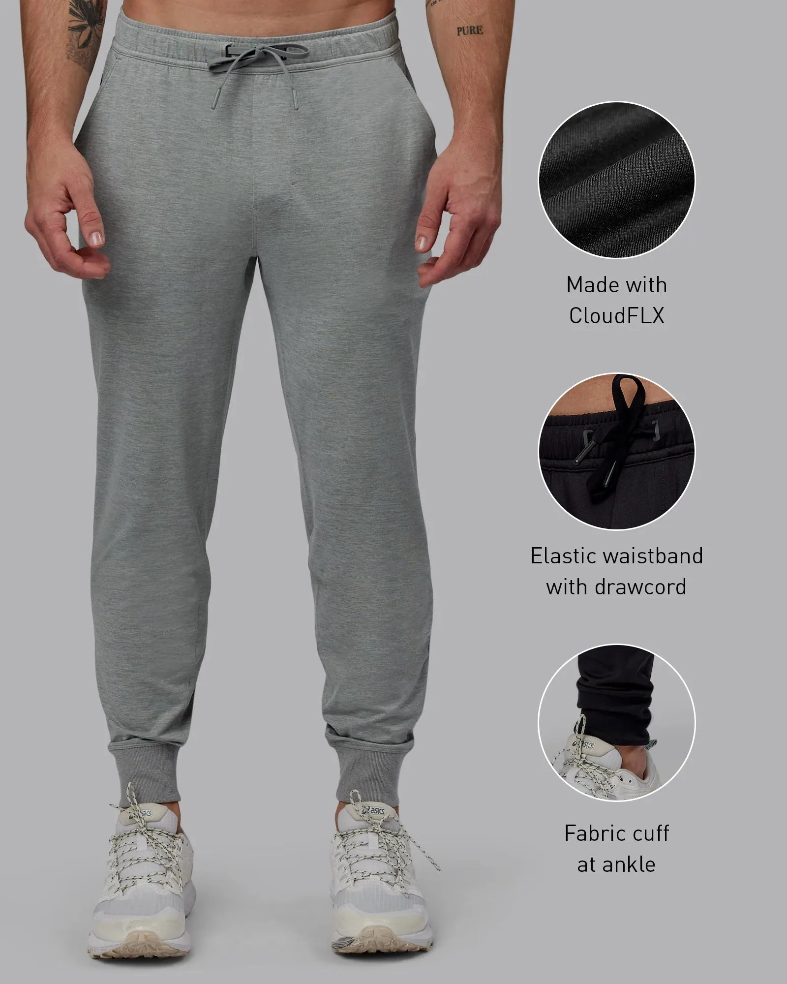 Restore CloudFLX Joggers - Light Grey Marl