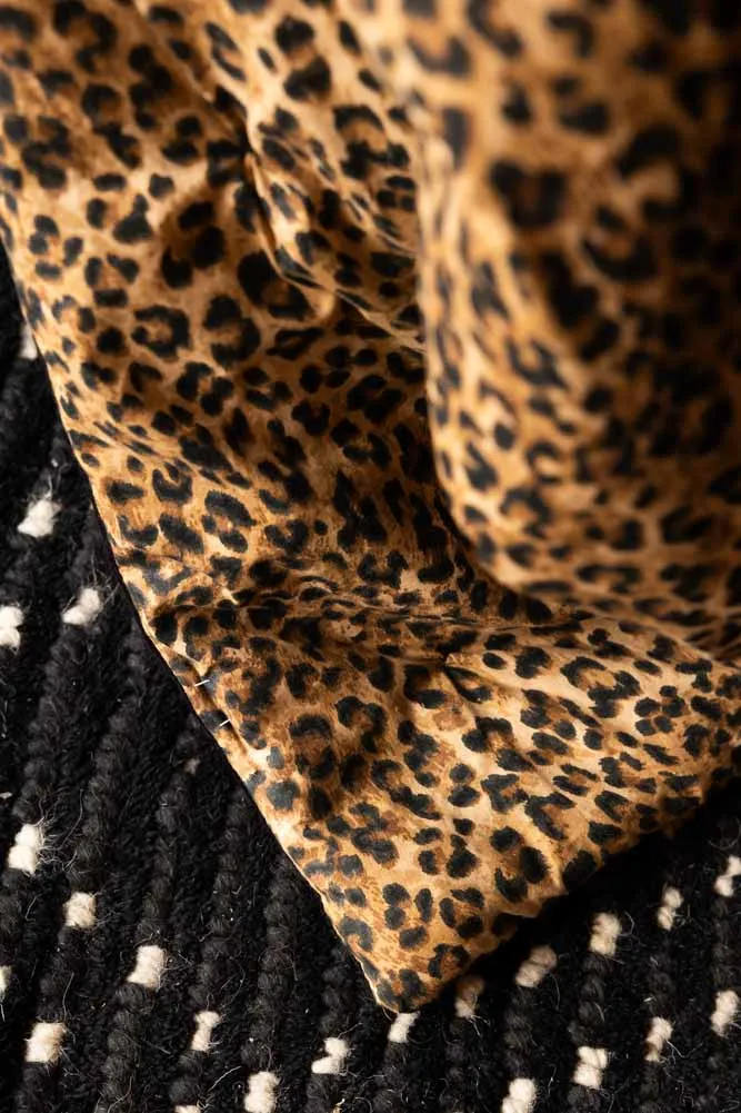 Reversible Black Lovestruck & Leopard Print Throw