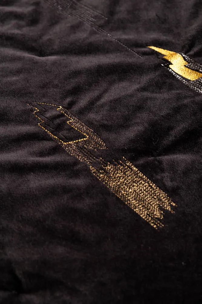 Reversible Black Lovestruck & Leopard Print Throw