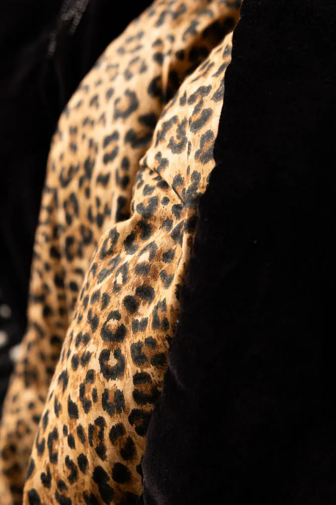 Reversible Black Lovestruck & Leopard Print Throw