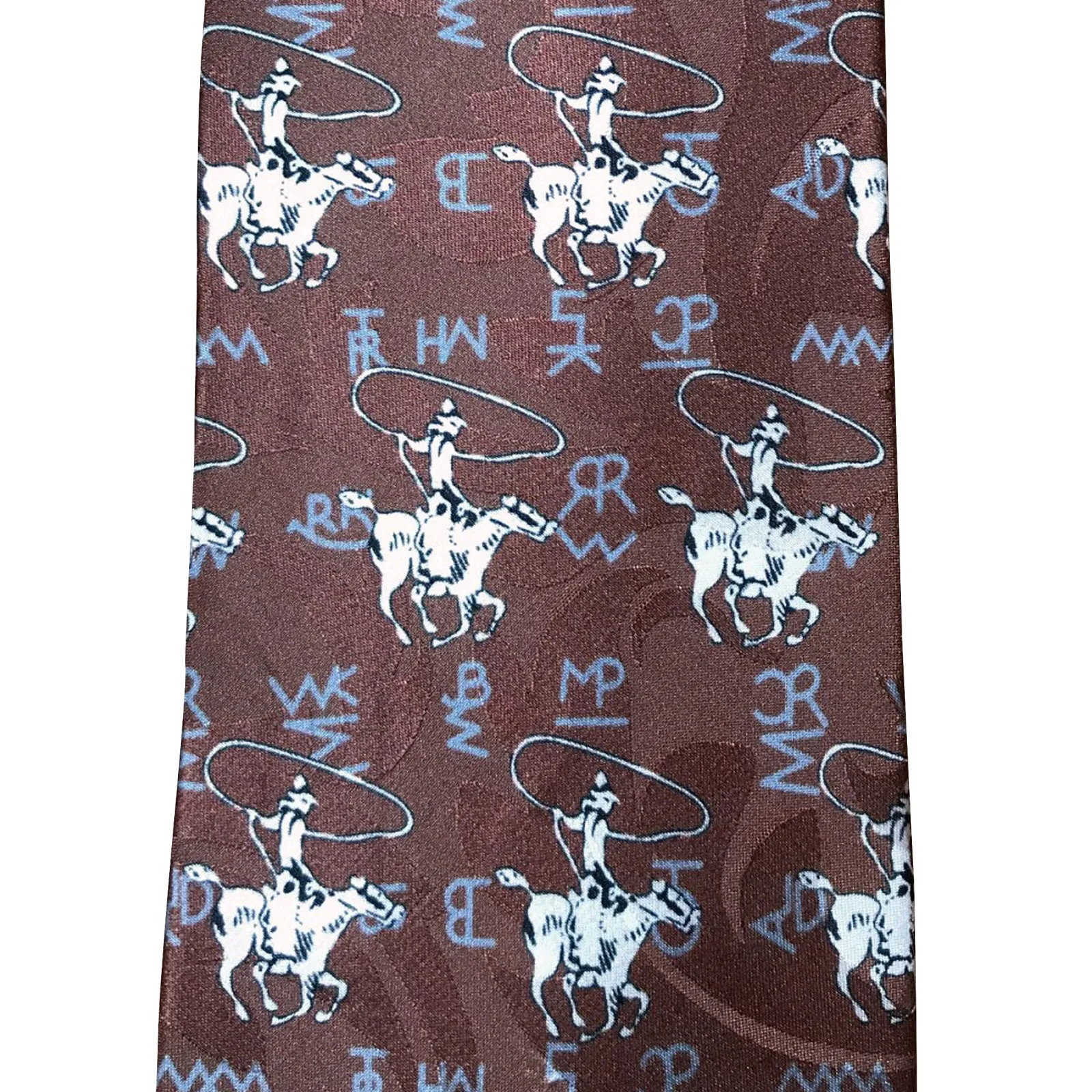 Roper & Brands Brown Western Silk Tie