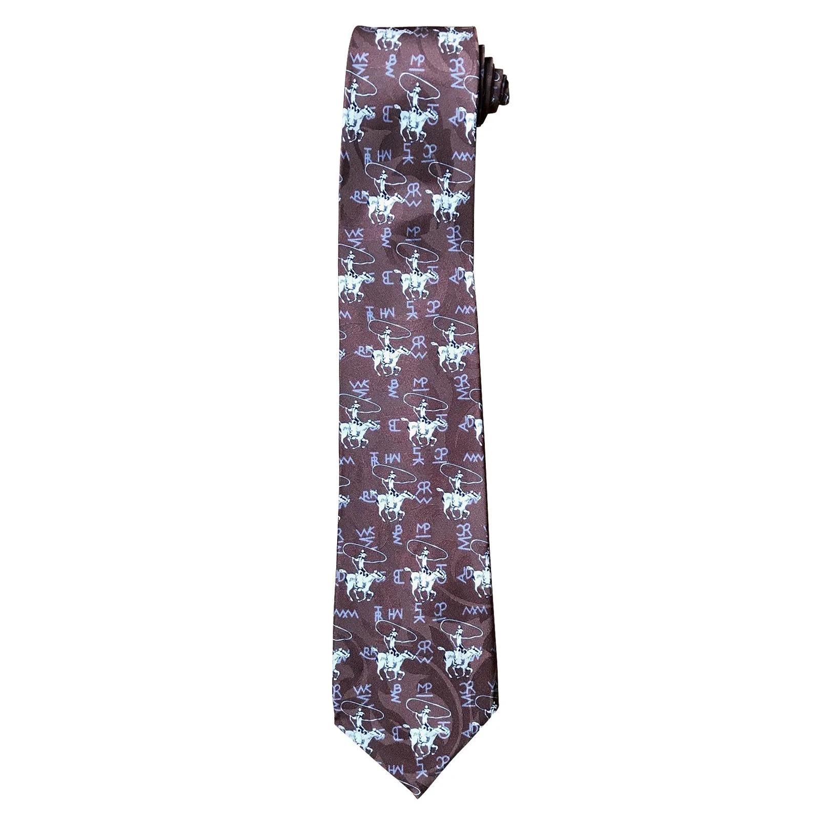 Roper & Brands Brown Western Silk Tie