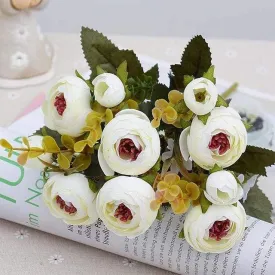 Silk Tea Roses Bride Bouquet