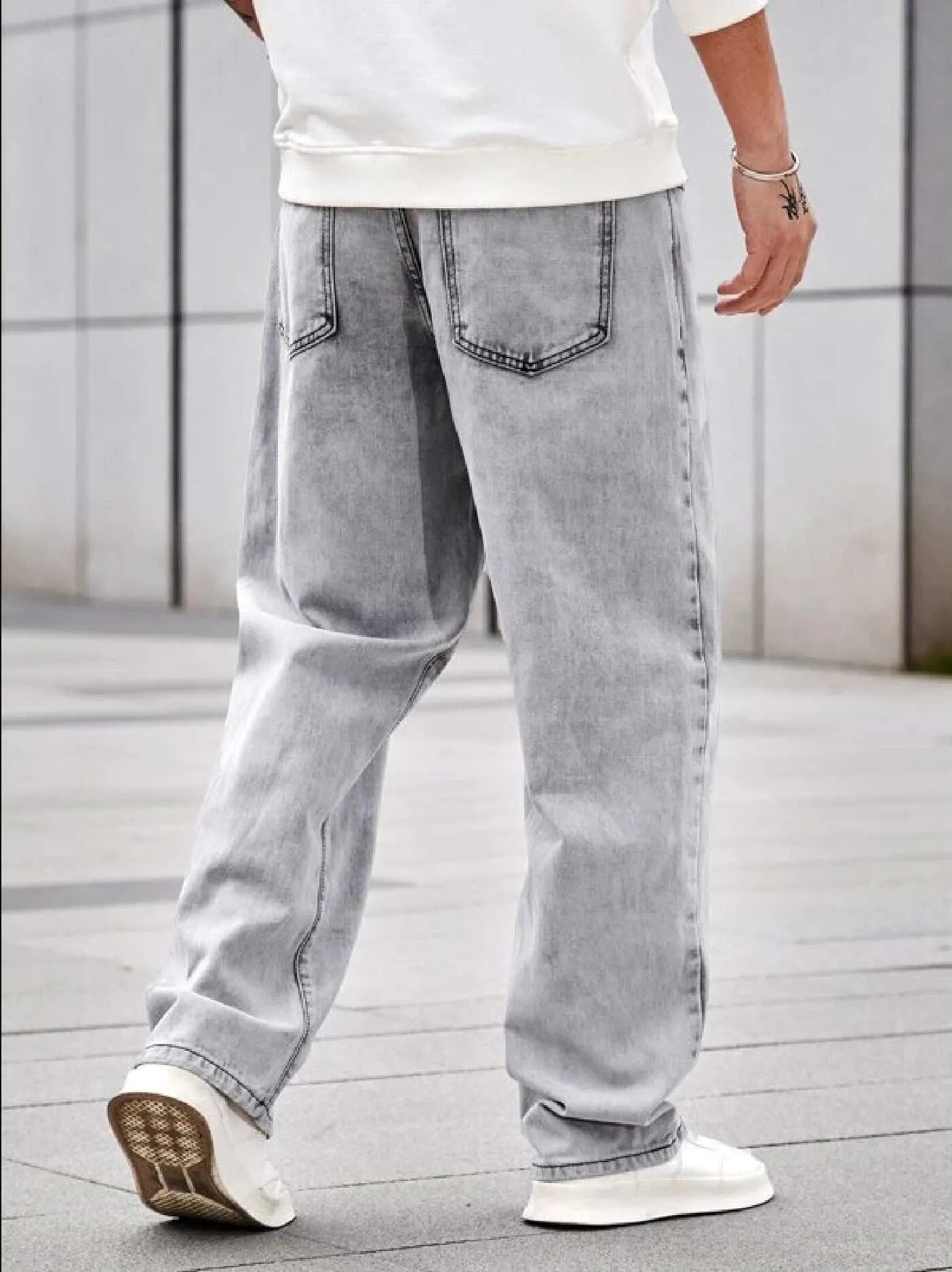 Smoke Grey Regular Fit Denim