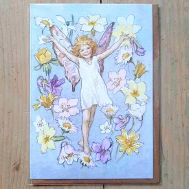 Spring Flower Fairy Greeting Card